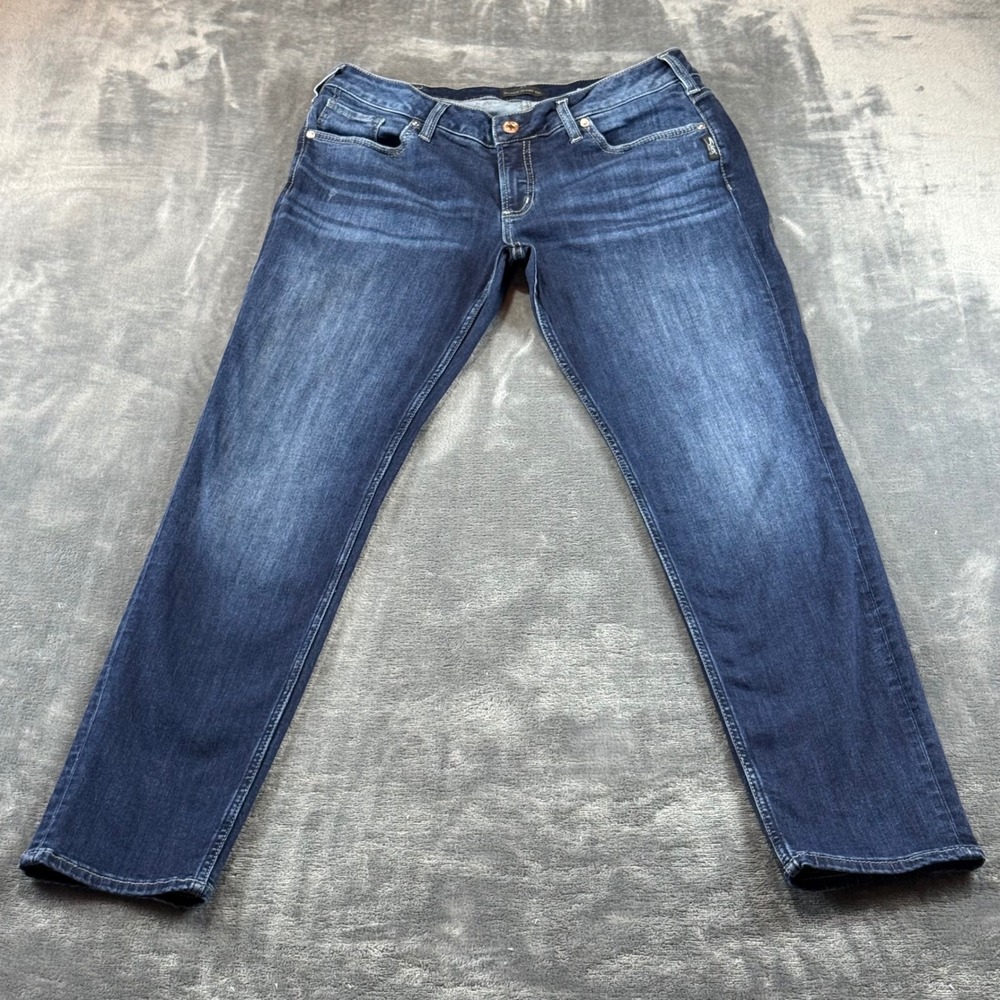 Silver Jeans Co Boyfriend Dark Wash Stretch Denim Jeans W32 L29 L27101SSX365